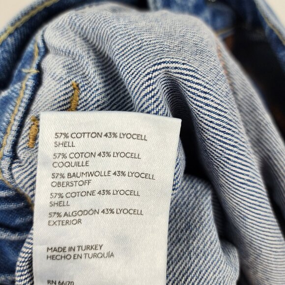 We The Free Jeans Womens 28 Blue Marx Slouchy Cargo Denim Elastic Waist (28x29) - Picture 10 of 11